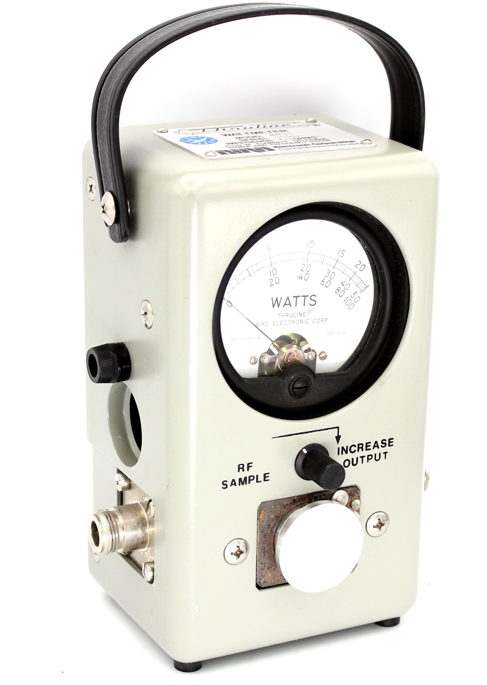 Bird 4431 Thruline RF Wattmeter w/Variable RF Sampler BNC (Used) In Excellent Condition w/Case Bird 4431 Wattmeter Used
