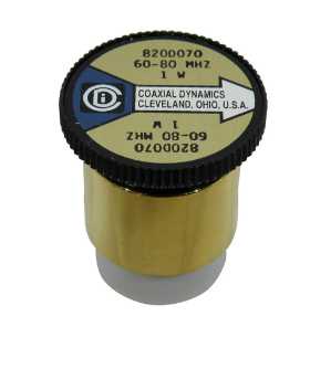 Coaxial Dynamics Wattmeter Element 820D070 1W 60-80 MHz (Bird 060-1) Bird 095-1