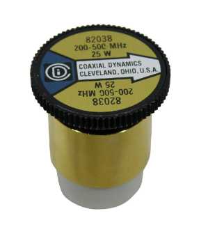 Coaxial Dynamics Wattmeter Element 82038 25W 200-500 MHz (Bird 25D) Bird 25D