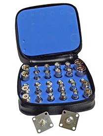 30 Piece RF Connector Unidapt Style RFA-4024 TPI-3000 Nickle Finish w/ Bird QC Flanges TPI-3000 RFA-4024 Adapter Kit